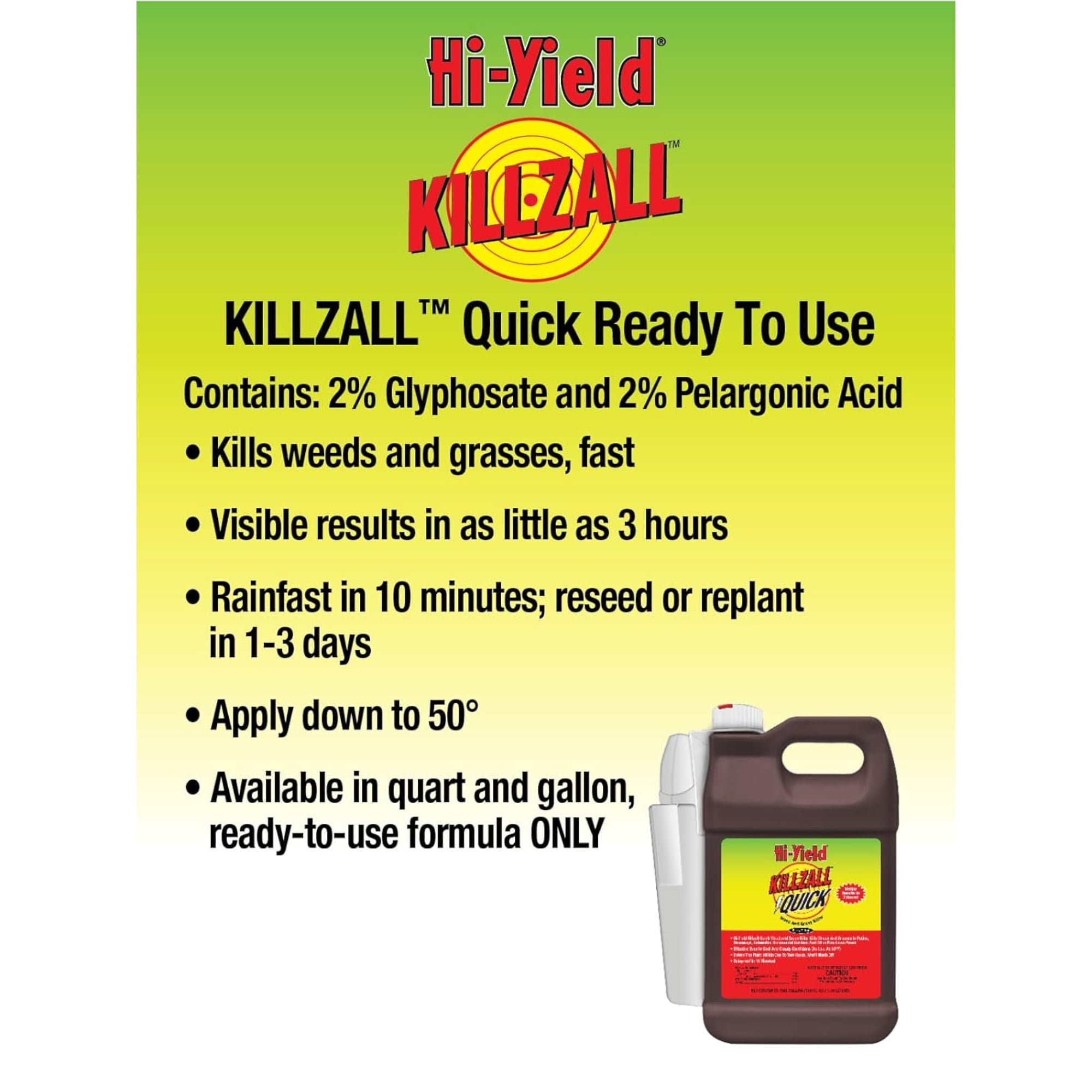 Hi-Yield, Killzall 365 Weed Killer, 1 gal, Controls broadleaf