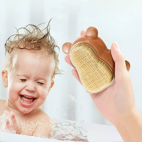 Nail Brush for Kids | Cute Bear Shaped Handle Grip Children’s Cleaning Brush | Soft Gentle Massage Brush for Baby Nail Care and Hygiene | Nail Cleaning Solution for Little Ones