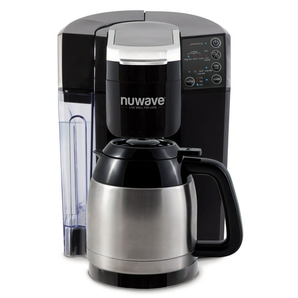 Nuwave Bruhub Single Serve Full Pot Smart Coffee Maker Brewer Machine System Walmart Com Walmart Com