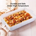 thumbnail image 3 of Fashionwu Casserole Dishes for Oven Ceramic Bakeware Set of 3, Rectangular Ceramic Baking Pan with Handles, Porcelain Casserole Bakeware Dishes for Baking, Cooking, Cake, Kitchen-White, 3 of 7