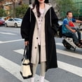 thumbnail image 6 of Women's Long Sleeve Hooded Jacket Cozy Oversized Winter Coat With Trim Details For Cold Weather Comfort, 6 of 6