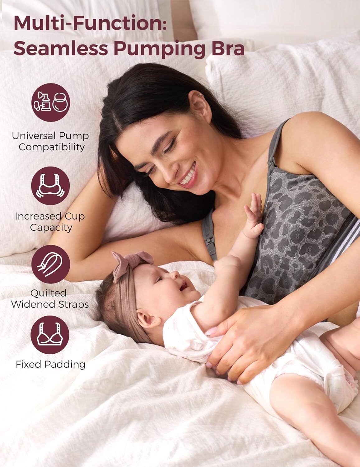 Momcozy Pumping Bra Hands Free, Wireless Nursing Bra, Maternity Bra for Spectra, Medela, Elvie, Willow,etc