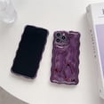 thumbnail image 6 of Case for iPhone Xs Max,3D Electroplate Meteorite Bubble Glitter Curly Wave Frame Lovely Girly Woman Wave Shape Shockproof Soft Protection Phone Case for iPhone Xs Max,6.5 inch 2018 (Purple), 6 of 17