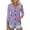 A009-Purple, variant on Women's 3/4 Sleeve V Neck Tops Casual Button Down Summer Fall T Shirts Basic Ladies Tees