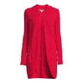 thumbnail image 4 of No Boundaries Juniors Chenille Cocoon Cardigan Sweater, Midweight, Sizes XS-XXXL, 4 of 4