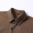 thumbnail image 6 of Men's 100% Cotton Oversized Button Down Shacket, Long Sleeve Work Shirt Jacket with Dual Chest Pockets, Casual Loose Fit Shirts for Men M‑4XL, 6 of 8