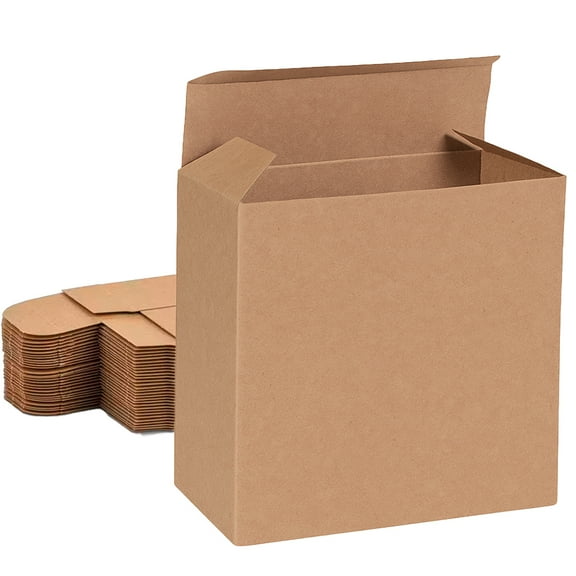 UCANPACK Black Cardboard Product Packaging Boxes 7 x 1 x 7 - 500 Pack cardboard boxes with lids Standard Kraft Color, 7x1x7 Shipping Boxes - Custom Made in USA