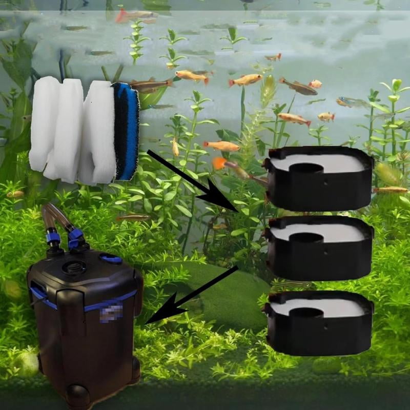 CEORPER Filter Cartridge Aquarium Filter Pad Set for 172/225/265GPH Canister Filters
