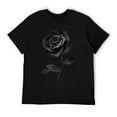 thumbnail image 2 of Black Rose Graphic Mens T Shirts Cotton Short Sleeve T-Shirt Crew Neck Tees Casual Shirt, 2 of 5