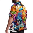 thumbnail image 3 of Mind car Men's Short Sleeve Button Down Hawaiian Shirts for Summer Beach Casual Printed Style, 3 of 6