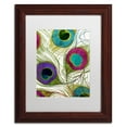 thumbnail image 2 of Trademark Fine Art "Peacock Feathers I" Canvas Art by Color Bakery White Matte, Wood Frame, 2 of 4