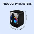 thumbnail image 3 of RYRDWP Light Emitting Computer Speaker USB Mobile Phone Laptop Desktop Mini Speaker Hifi Stereo Sound Cable Subwoofer Computer Audio 2 Pcs, 3 of 9