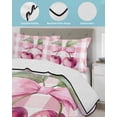 thumbnail image 4 of Quilts Full Size, Spring Cherry Fruit Soft Comforter Bedding Set for Bed, Farmhouse Buffalo Plaid Pink Bow Lightweight Quilted Bedspread with Pillow Cover(2 Pieces) for All Season, 78x90 Inch, 4 of 6