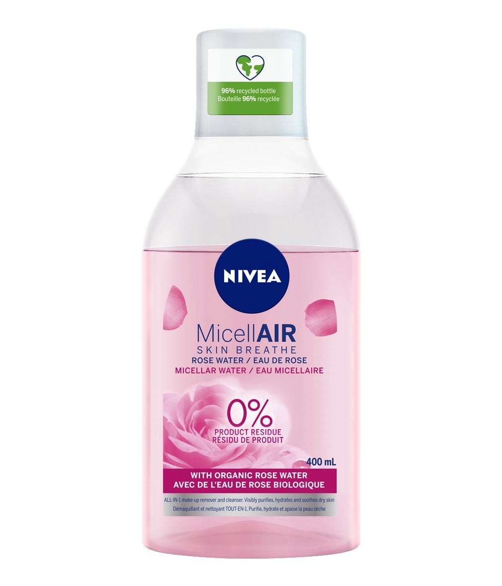 NIVEA Micellair Rose Micellar Water, Cleanser & Make-up Remover, 400 mL, 400 mL