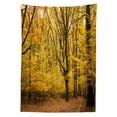 thumbnail image 3 of Ambesonne Forest Tablecloth Rectangular Table Cover, Autumn in Nature Theme, 60"x84", Yellow Brown, 3 of 4