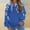 Blue, variant on CaiJunJia 2024 Plus Size Women Sweatshirt Fall Casual Button Up Henley Pullover Sweater Comfy Loose