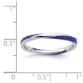thumbnail image 5 of 925 Sterling Silver Stackable Expressions Twisted Blue Enameled Ring Size: 5; for Adults and Teens; for Women and Men, 5 of 5