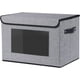 thumbnail image 1 of Cajas de almacenamiento de tela, cestas de almacenamiento de 15 x 9,8 x 9,8 pulgadas para estantes con tapas, contenedores de almacenamiento de tela con asas, cajas organizadoras decorativas de lino, 1 of 8