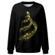 thumbnail image 2 of Gibobby Sudaderas navideñas Blusa de manga larga con cuello en O para mujer, para uso diario, en casa, al libre, con estampado navideño(Negro,G), 2 of 5