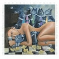 thumbnail image 2 of Seeley, Laura 20x20 White Modern Wood Framed Museum Art Print Titled - To the Nines-Poetry in Paint, 2 of 4