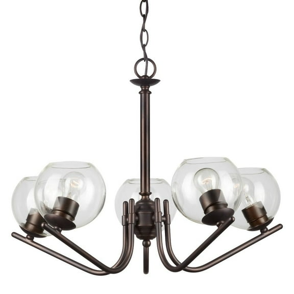 2707-05-32-Forte Lighting-Naya - 5 Light Chandelier-24.5 Inches Tall and 19.25 Inches Wide -Traditional Installation