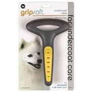 JW Pet Company GripSoft Double Row Undercoat Rake Dog Brush