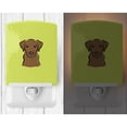 thumbnail image 2 of Caroline's Treasures BB1296CNL Checkerboard Lime Green Chocolate Labrador Ceramic Night Light, 6x4x3", multicolor, 2 of 2