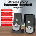 thumbnail image 3 of Timbre De Puerta Con Intercomunicador Inalámbrico, Luces Indicadoras 410M-490M Timbre De Voz Para Interiores Y Exteriores CC Y Carga De Base IP54 Operación Fácil A Prueba De, 3 of 7