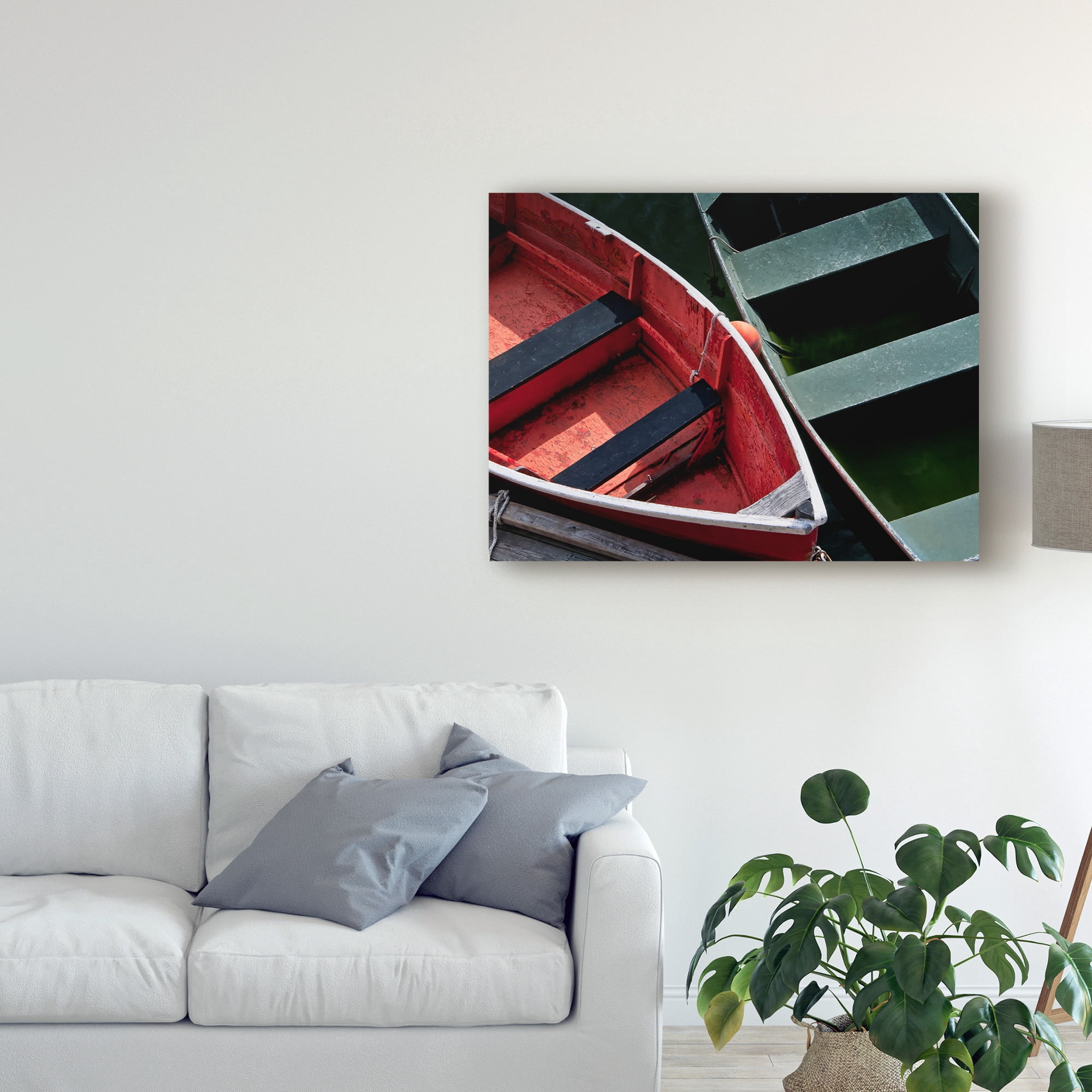 Trademark Fine Art 'Wooden Rowboats VIII' Canvas Art by Rachel Perry