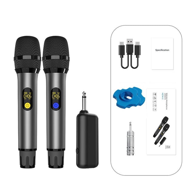 Micrófono Inalámbrico Profesional Disfrute de Doble Canal para Karaoke