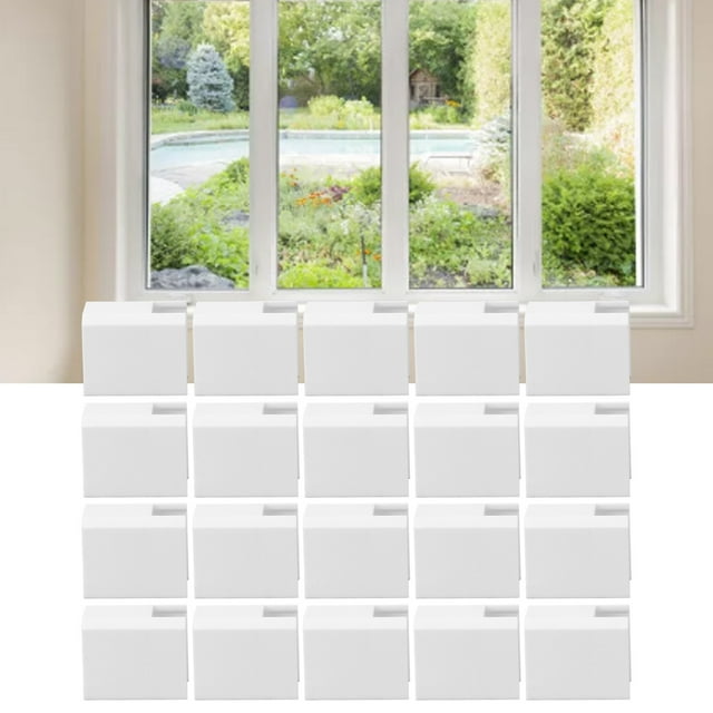 Type 88 Sliding Door Window Lock Block, Prevent Collision, 20Pcs Plastic Limit Safe Accessories for Home Improvement, Suitable for Doors, Windows, Drawers, Cabinets, Easy