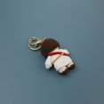 thumbnail image 4 of Yarn Bearded Figure Keychain Crocheted Pendant Bag Charm With Metal Clasp Decorative Accent for Purse Backpack Luggage, 4 of 9