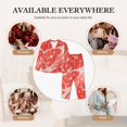 thumbnail image 7 of Vsdgher Beef Steaks Pajamas Set Long Sleeve Sleepwear Womens Button Down Nightwear Pj Sets-Small, 7 of 7