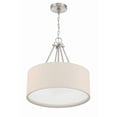 thumbnail image 3 of Craftmade Duke 3 Light 18" Drum Shade Pendant, Brushed Polished Nickel, 56593-BNK, 3 of 6