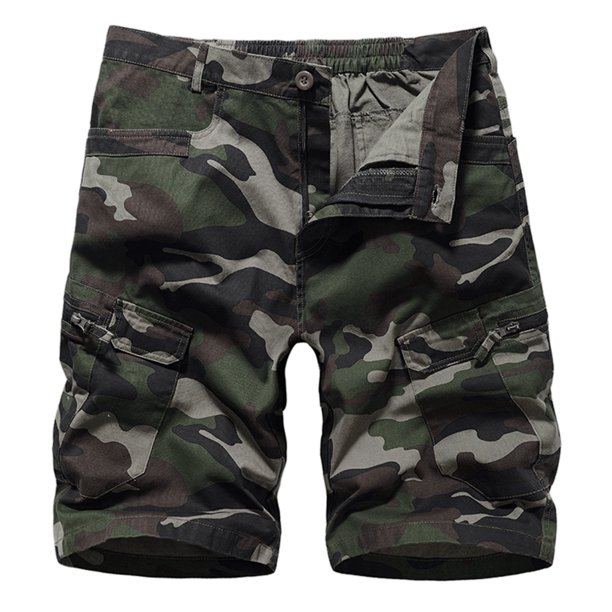 Spftem Mens Camo Cargo Shorts Relaxed Fit Cotton Camouflage Army Shorts