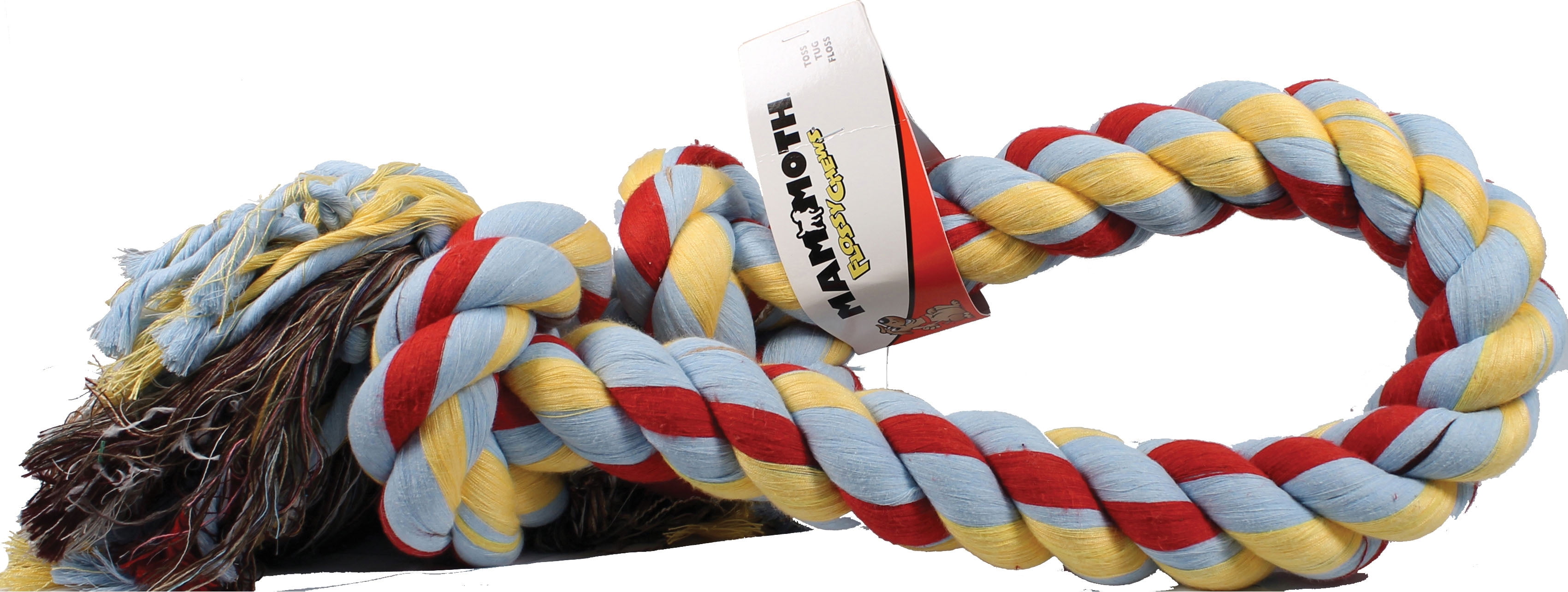 Mammoth Flossy Chews Cotton Blend 2 Knot Tug Dog Rope Toy, Extra Large