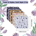 thumbnail image 2 of 24 Sheets Floral Bees Scrapbook Paper Pad Honeycomb 12 Style Single-Side Cardstock Background Border Paper for Journal Decorative Greeting Card Making Supplies Art Album 6 x 6inch, 2 of 6