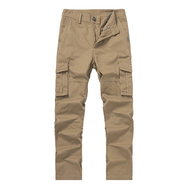 Zszcpp High Waisted Pants Men'S Spring Autumn Large Size With Pockets Straight Outdoor Cargo Trousers Casual Trouser