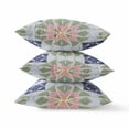thumbnail image 3 of Green Pink Cosmic Circle Boho Suede Throw Pillow, 3 of 4