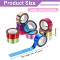 thumbnail image 2 of Uxcell 6 Rolls Foil Washi Tape 5.5 Yards x 0.6" Solid Foil Decorative Tape Metallic Color Masking Tape for Arts & Crafts Labeling DIY Scrapbooking Planner Gift Wrapping, Green, 2 of 6