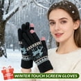 thumbnail image 5 of Syvvy Christmas Winter Gloves,Soft warm Knit,Elastic Cuff,Touch Screen Gloves for Men and Women Winter Cycling,Driving,Texting,Black, 5 of 7