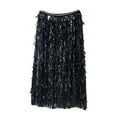 thumbnail image 2 of HAXMNOU Women Fashion Casual Sexy Sequins Loose Skirt Party High Waist A Line Skirt Black XL, 2 of 6
