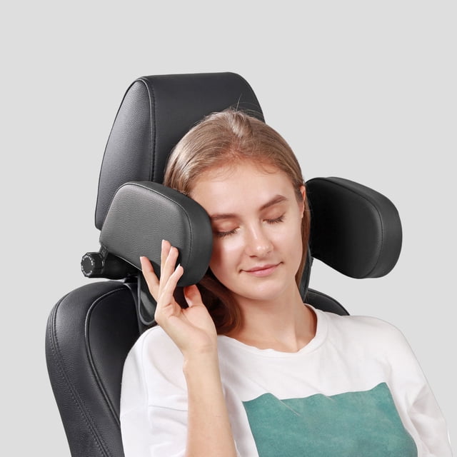 Tignapoo Oreiller de Soutien Compact pour Voiture pour un Sommeil Latéral Confortable - Appui-Tête Réglable et Détachable pour Enfants et Adultes, Matériau PVC, Installation Facile, Disponible en Plusieurs Couleurs