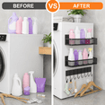 thumbnail image 2 of 3 Pack Magnetic Spice Rack for Refrigerator, Moveable Fridge Organizer Shelf with 8-Hook Rack, Kitchen Seasoning Storage for Iron Surfaces, 2 of 6
