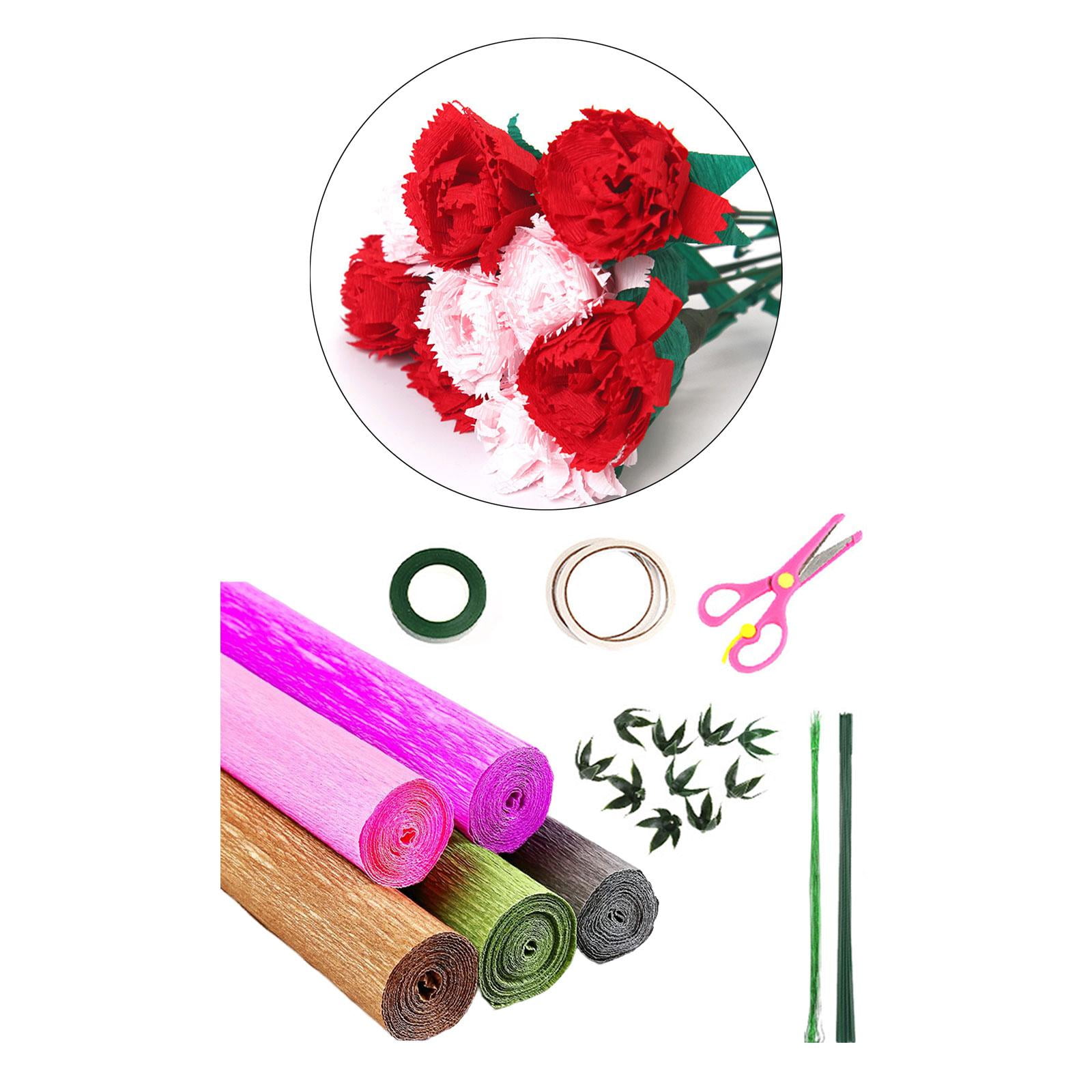 5 Colors Crepe Paper Rolls, Crepe Paper Flowers DIY , Floral Artwork