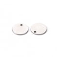 thumbnail image 3 of Non-Tarnish 201 Stainless Steel Stamping Blank Tag Pendants Flat Round Stainless Steel Color 10x1mm Hole: 1.2mm, 3 of 3