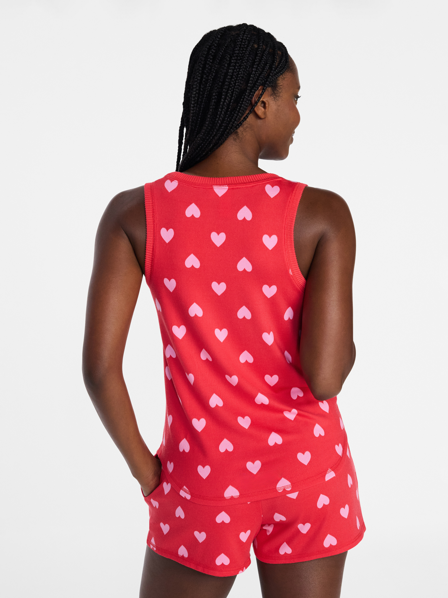 Joyspun Women's Cozy Lounge Collection Hacci Knit Sleep Tank Top, Sizes XS-3X