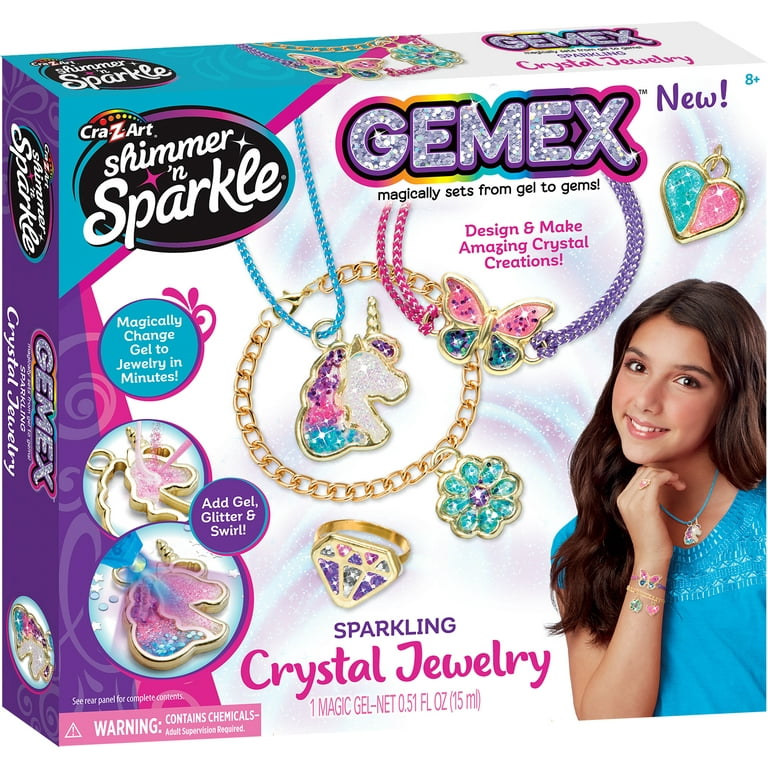 Cra Z Art Shimmer N Sparkle Gemex Crystal Jewelry 24 Piece Kit for Ages 8 and up