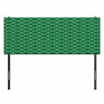 thumbnail image 3 of Quatrefoil Headboard, 4 Leaf Clover Flower on Moroccan Trellis Mosaic Pattern Traditional Digital Print, Upholstered Decorative Metal Bed Headboard with Memory Foam, Full Size, Green, by Ambesonne, 3 of 4