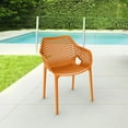 thumbnail image 6 of Luxury Commercial Living 32.25" Orange Outdoor Patio Dining Arm Chair - Extra Large, 6 of 7